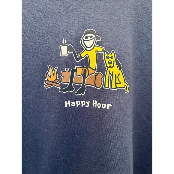 Life is Good Hoodie Dog Happy Hour - Men’s XL - Picture 2 of 4